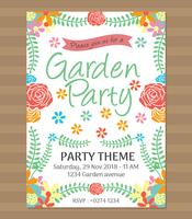 Garden Party Invitation vector