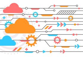 Vector de concepto de tecnología de nube