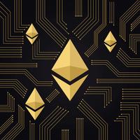 Fondo de red Ethereum vector