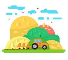 Flat Farm Illustration vector