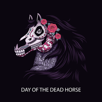 Day Of The Dead Horse Illustration vector