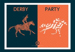 Kentucky Derby Postcard Vector Design