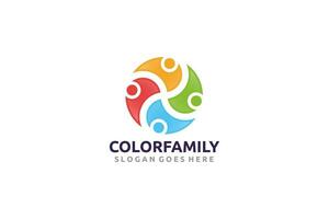 Logotipo de la familia y la comunidad vector