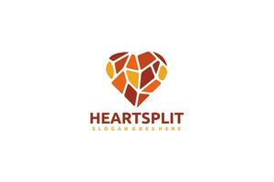 Mosaic Heart Logo vector
