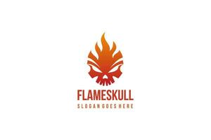 Flame Skull Logotipo vector