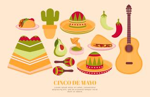 Cinco De Mayo Elements vector