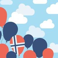 Globos noruegos en el cielo vector