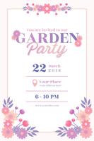 Garden Party Invitation Vector