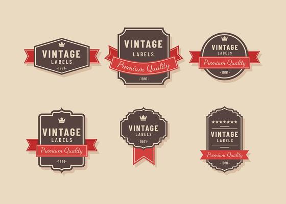 Vintage Label Brown Vector