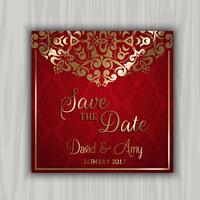 Decorative save the date design vector