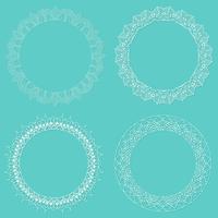 Lace style borders vector