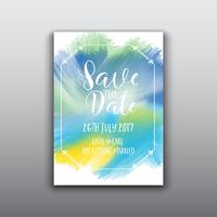 Decorative save the date background vector