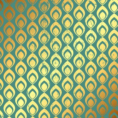 Grunge gold and teal pattern background 