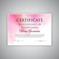 Watercolour certificate background vector