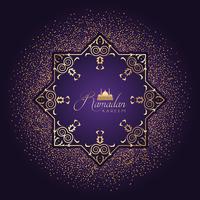 Decorative Ramadan background with confetti vector