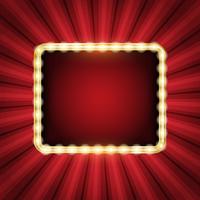 Abstract starburst background with neon frame vector