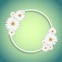 Decorative daisy frame vector