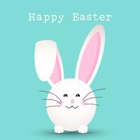 Easter background with cute bunny vector