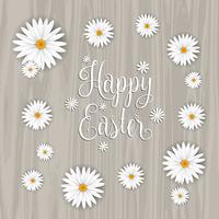 Happy Easter flower background  vector