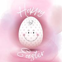 Easter egg on a watercolour background vector