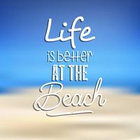 Beach quote background vector