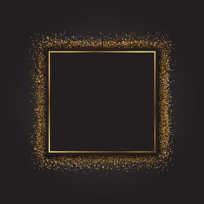 Gold glitter frame 