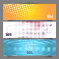 Halftone dot banners  vector