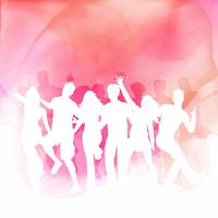 Party people on a watercolour background vector