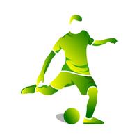 Simple Abstract Soccer Player Illustration vector
