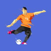 Shooting Abstract Soccer Player Vector
