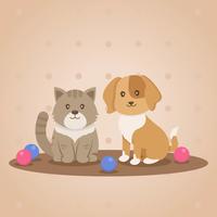 Puppies and Kittens vector