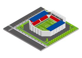 Vector isométrico del estadio de fútbol