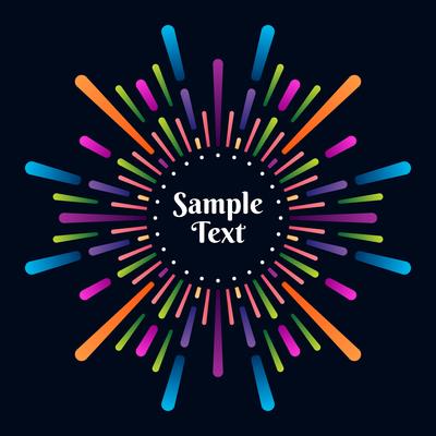 Firework Design On Dark Background