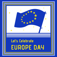 Europe Day Celebration Background vector