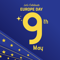 Europe Day Celebration Background vector
