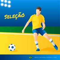 Brazil Football Player Vector