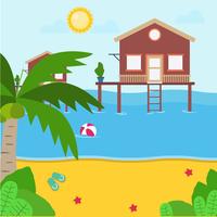 Beach Resort Illustration vector