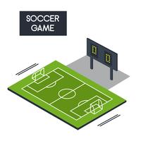 Isometric Soccer Pitch Vector