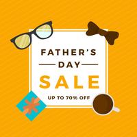 Flat Father's Day Sale Vector Illustration