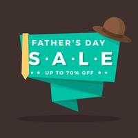 Flat Father's Day Sale Vector Illustration
