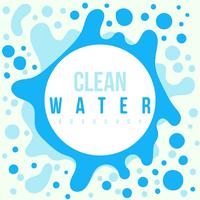 Cartel de promoción de agua limpia vector