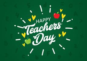 Teachers Day Lettering on Board vector