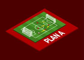 Isometric Soccer Formation Vector