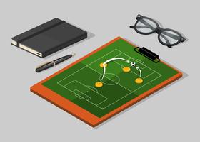 Tablero de estrategia de fútbol vector