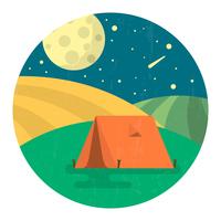 Flat Camping Landscape vector