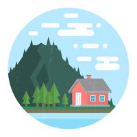 Diseño de paisaje plano vector