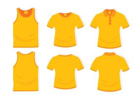 Yellow Clothes Flat Design Template vector