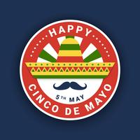 Diseño del emblema del Cinco de Mayo vector