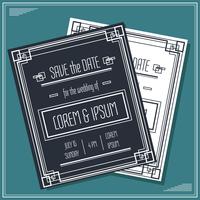 Art Deco Save The Date Vector