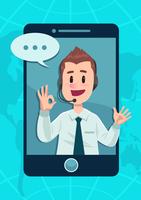 Phone Customer Service Character vector